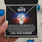 To My Wife, I Love You To The Center Field Fence And Back - Eternal Hope Necklace - Gift for Wife