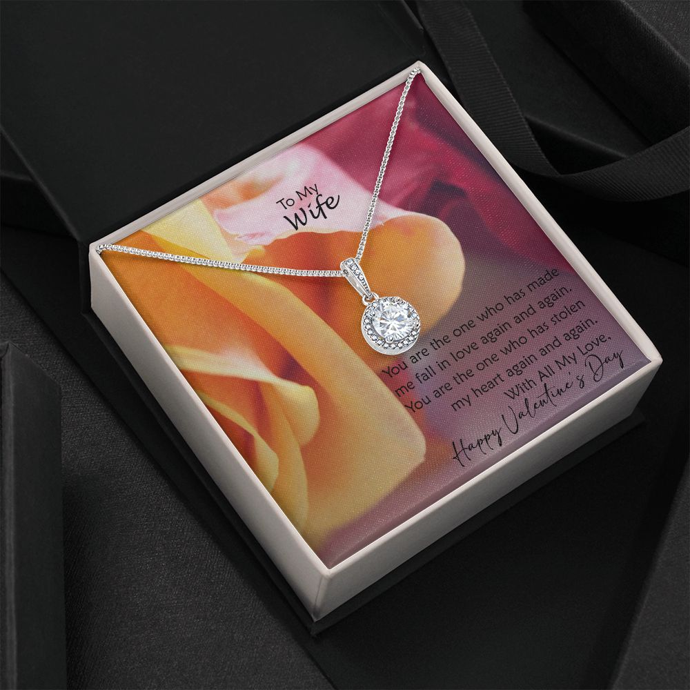 To My Wife, With All My Love Happy Valentine's Day - Eternal Hope Necklace - Gift for Wife
