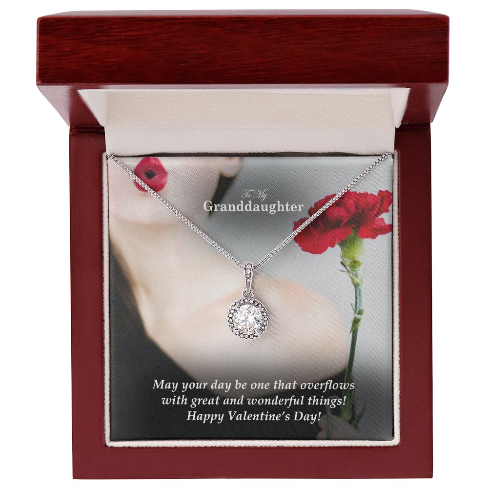 To My Granddaughter, May Your Day Be One That Overflows With Great &amp; Wonderful Things! – Eternal Hope Necklace – Gift for Granddaughter