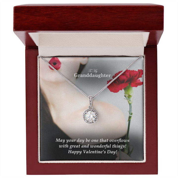 To My Granddaughter, May Your Day Be One That Overflows With Great &amp; Wonderful Things! – Eternal Hope Necklace – Gift for Granddaughter