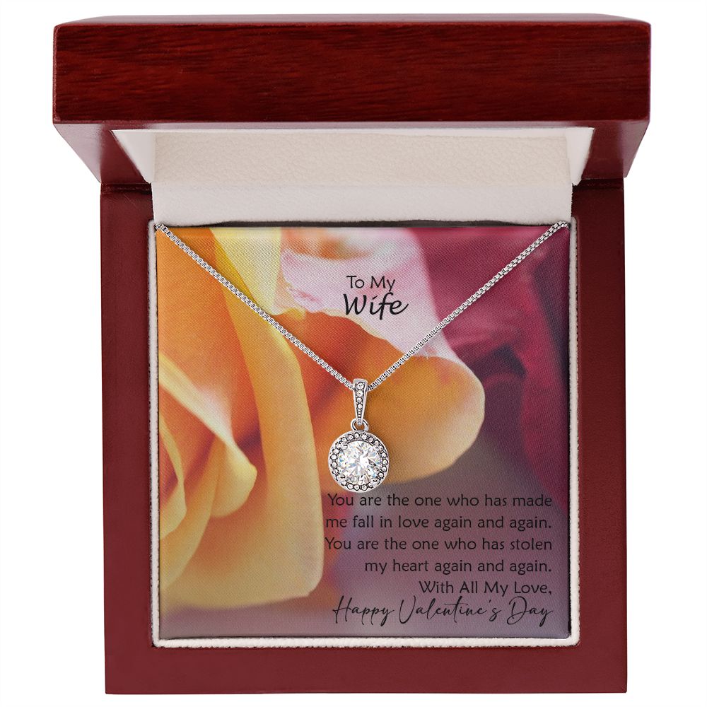 To My Wife, With All My Love Happy Valentine's Day - Eternal Hope Necklace - Gift for Wife