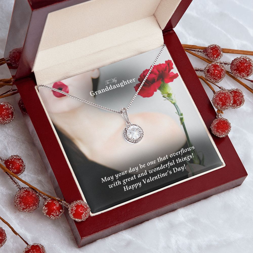 To My Granddaughter, May Your Day Be One That Overflows With Great &amp; Wonderful Things! – Eternal Hope Necklace – Gift for Granddaughter