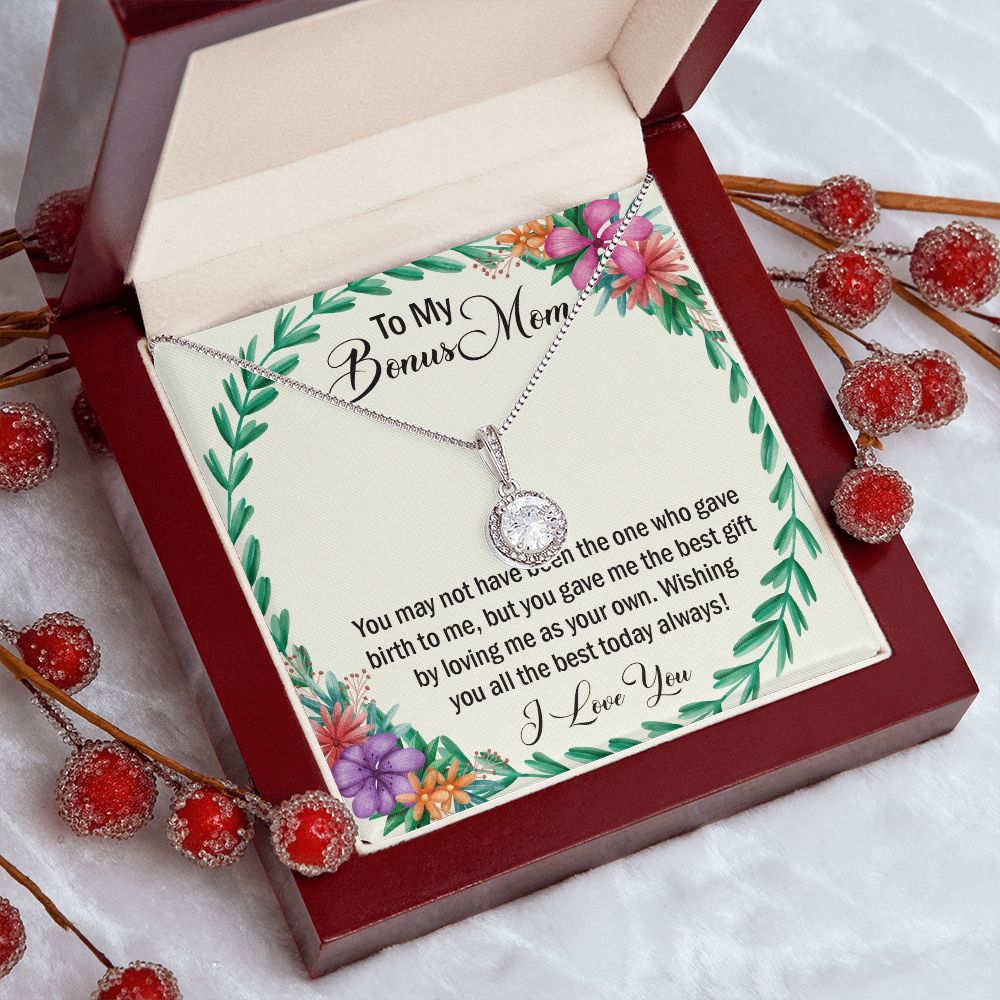 To My Bonus Mom, Wishing You All The Best Today Always! Eternal Hope Necklace – Gift for Mom
