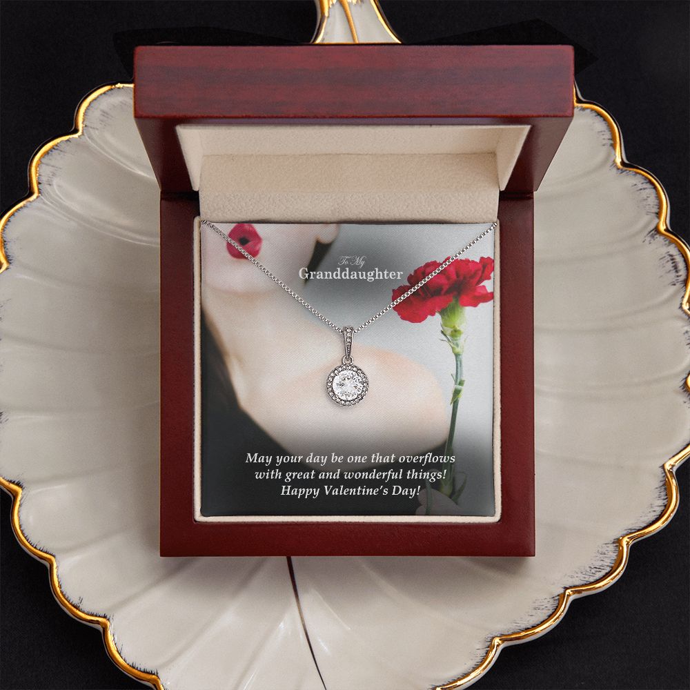 To My Granddaughter, May Your Day Be One That Overflows With Great &amp; Wonderful Things! – Eternal Hope Necklace – Gift for Granddaughter