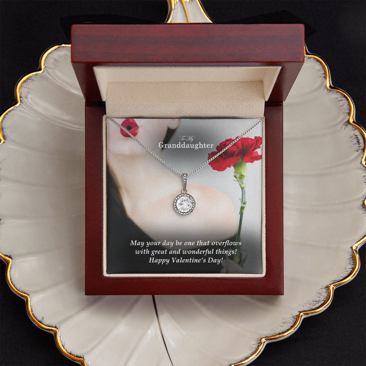 To My Granddaughter, May Your Day Be One That Overflows With Great &amp; Wonderful Things! – Eternal Hope Necklace – Gift for Granddaughter