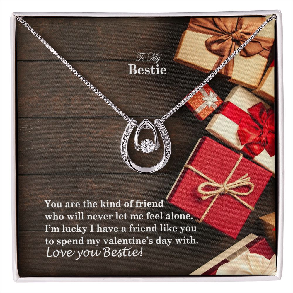 To My Bestie, I'm Lucky I Have A Friend Like You - Lucky In Love Necklace - Gift for Friend