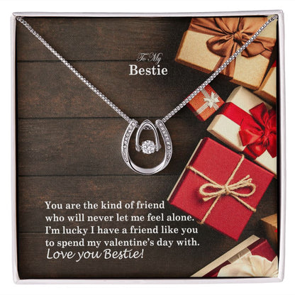 To My Bestie, I'm Lucky I Have A Friend Like You - Lucky In Love Necklace - Gift for Friend