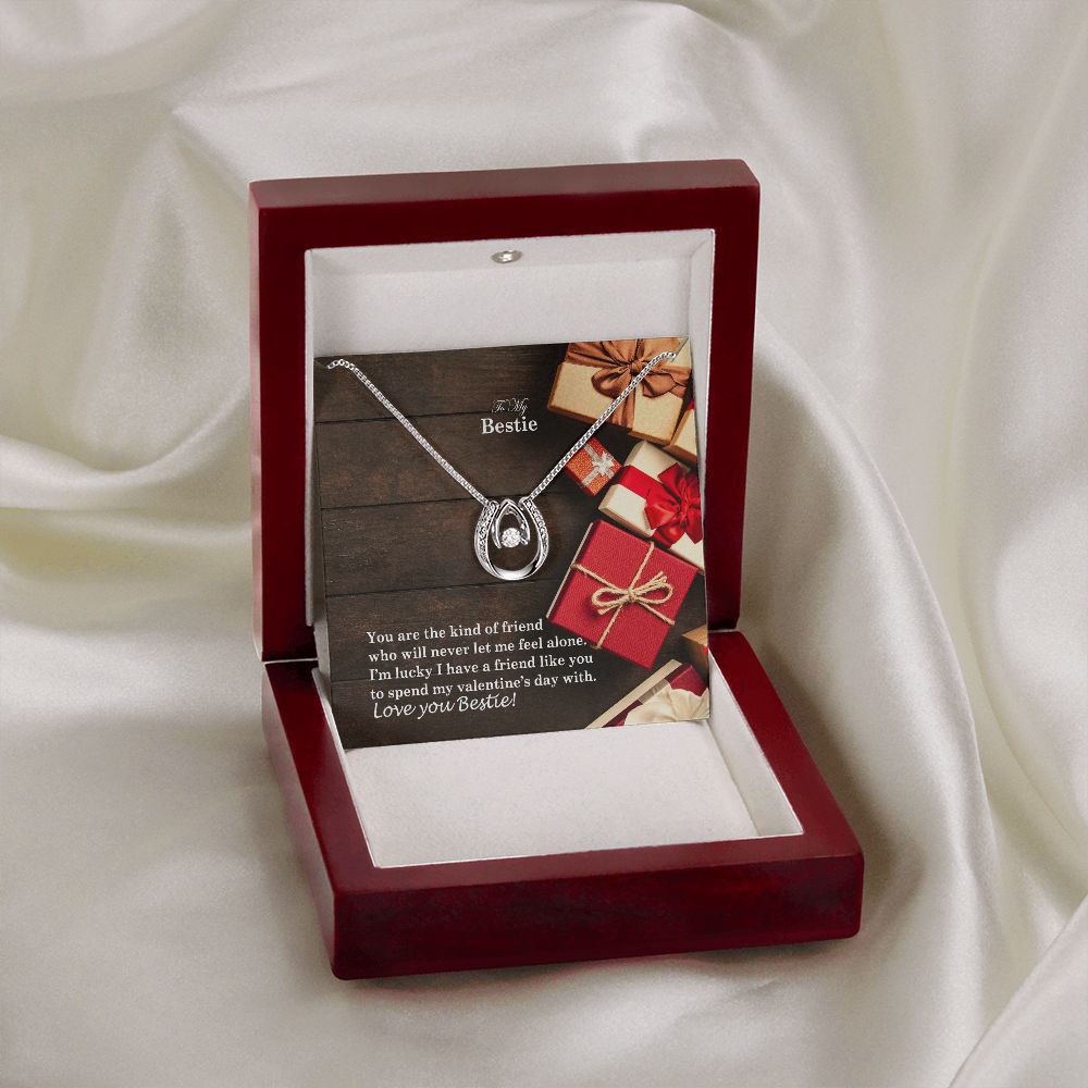 To My Bestie, I'm Lucky I Have A Friend Like You - Lucky In Love Necklace - Gift for Friend