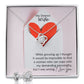 My Dearest Wife, I Find A Woman Who Cope With My Demanding Personality - Love Knot Earring & Necklace Set - Gift for Wife