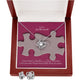 To My Girlfriend, I Never Liked Valentine's Day & Then I Met You, I Understand What It Was All About - Love Knot Earring & Necklace Set - Gift for Girlfriend