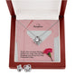To My Daughter, Sending You All My Love This Valentine's Day - Love Knot Earring & Necklace Set - Gift for Daughter