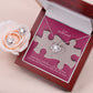 To My Girlfriend, I Never Liked Valentine's Day & Then I Met You, I Understand What It Was All About - Love Knot Earring & Necklace Set - Gift for Girlfriend