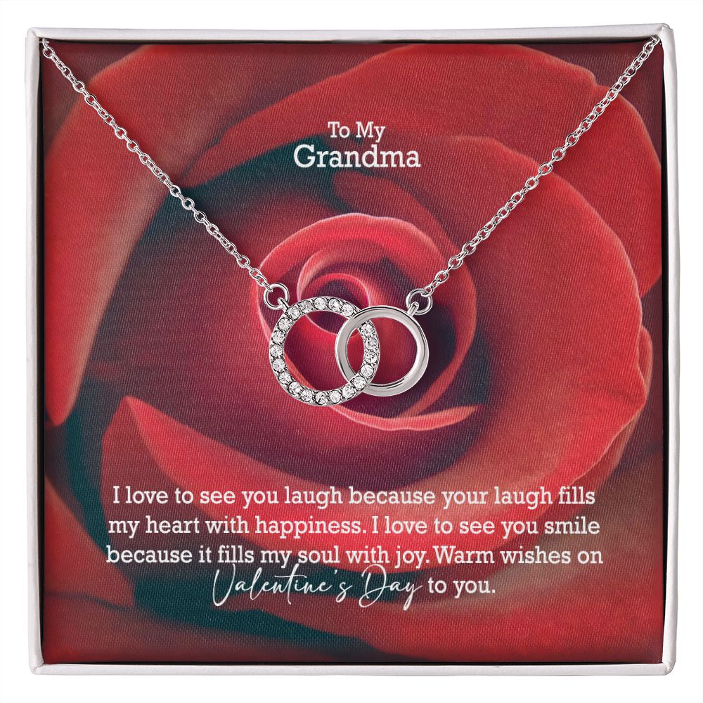 To My Grandma, I Love To See You Laugh Because Your Laugh Fills My Heart With Happiness - Perfect Pair Necklace - Gift for Grandma
