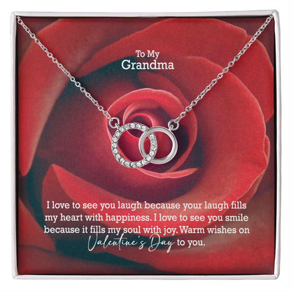 To My Grandma, I Love To See You Laugh Because Your Laugh Fills My Heart With Happiness - Perfect Pair Necklace - Gift for Grandma