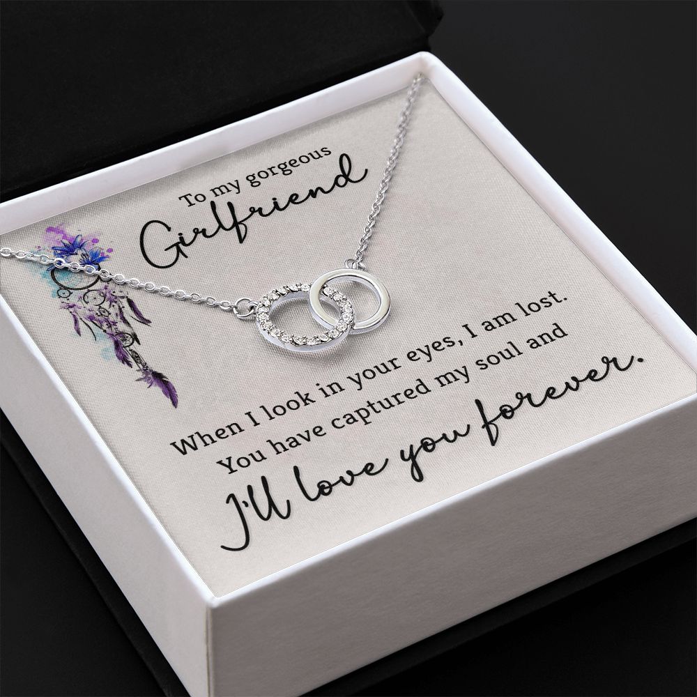 To My Gorgeous Girlfriend, I Love You Forever - Perfect Pair Necklace – Gift for Girlfriend