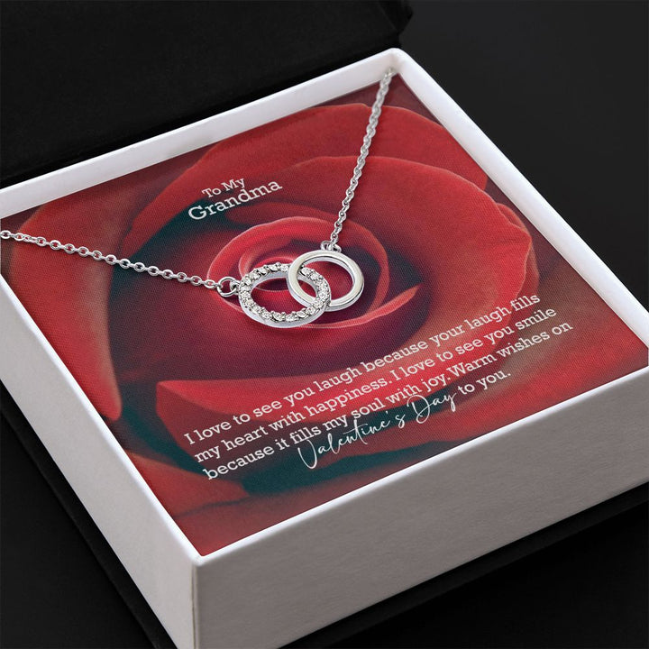 To My Grandma, I Love To See You Laugh Because Your Laugh Fills My Heart With Happiness - Perfect Pair Necklace - Gift for Grandma