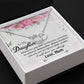 To My Daughter, Remember Whose Daughter You Are & Straighten Your Crown - Perfect Pair Necklace - Gift for Daughter