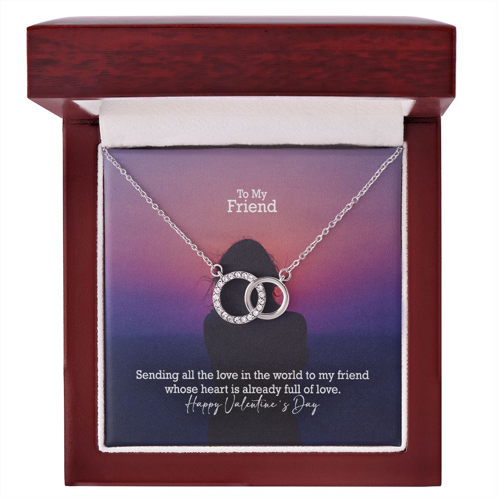 To My Friend, Sending All The Love In The World To My Friend - Perfect Pair Necklace - Gift for Friend