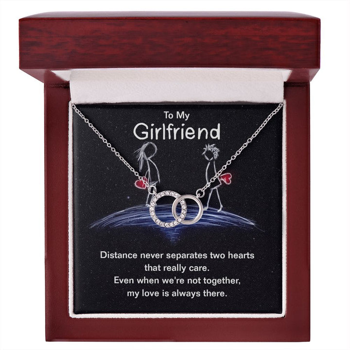 To My Girlfriend, My Love Is Always There – Perfect Pair Necklace – Gift for Girlfriend