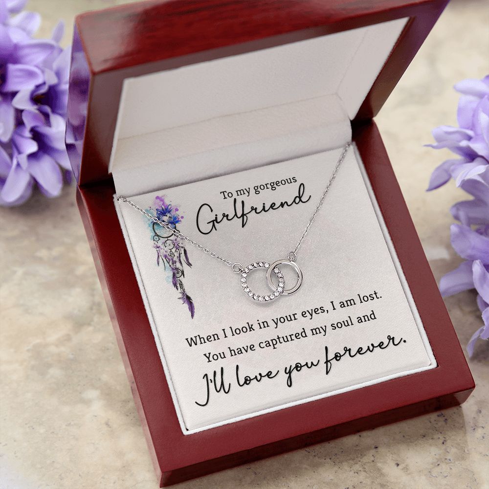 To My Gorgeous Girlfriend, I Love You Forever - Perfect Pair Necklace – Gift for Girlfriend