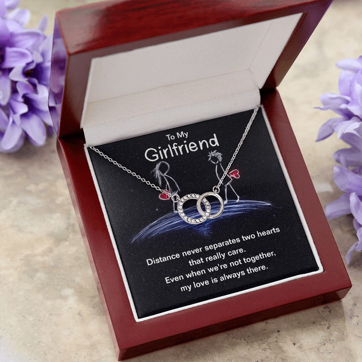 To My Girlfriend, My Love Is Always There – Perfect Pair Necklace – Gift for Girlfriend