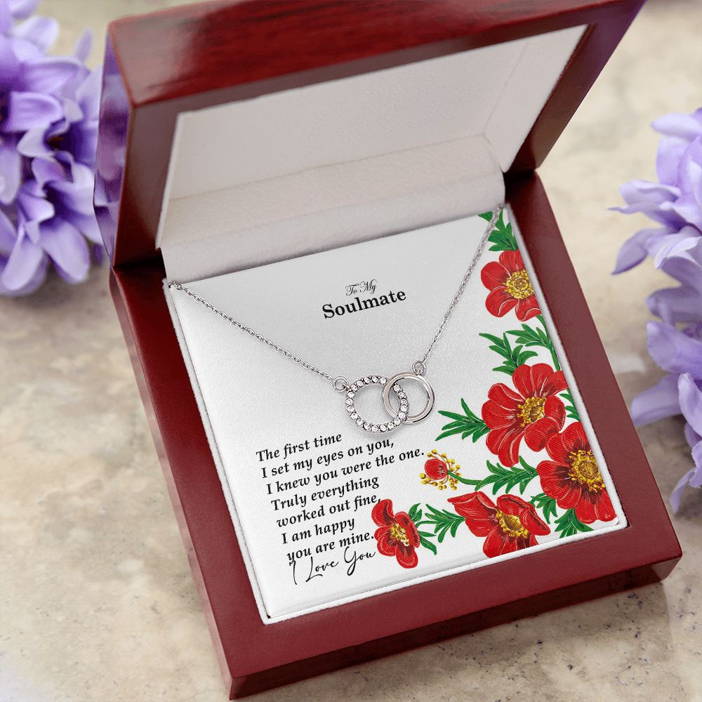 To My Soulmate, The First Time I Set My Eyes On You - Perfect Pair Necklace - Gift for Her
