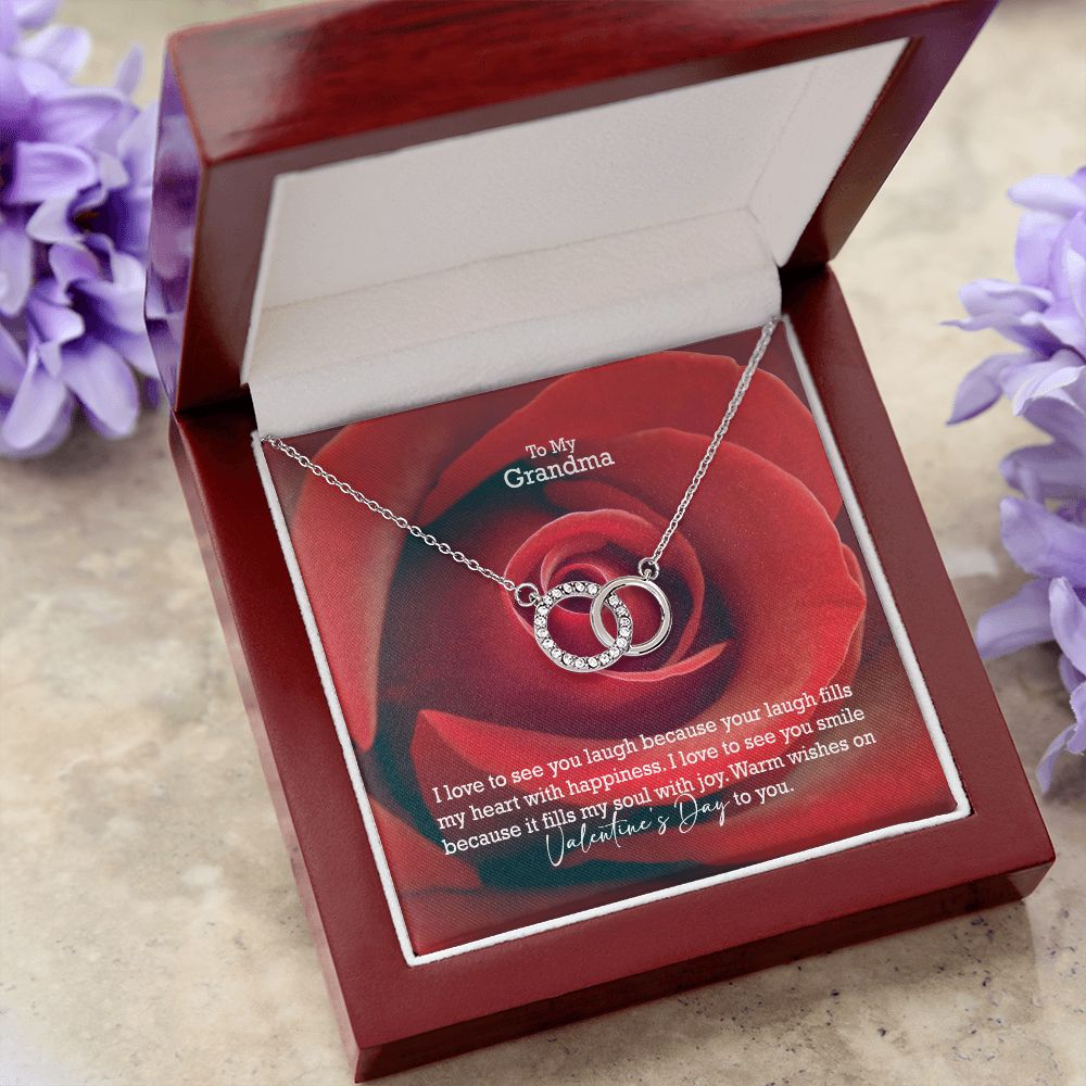 To My Grandma, I Love To See You Laugh Because Your Laugh Fills My Heart With Happiness - Perfect Pair Necklace - Gift for Grandma