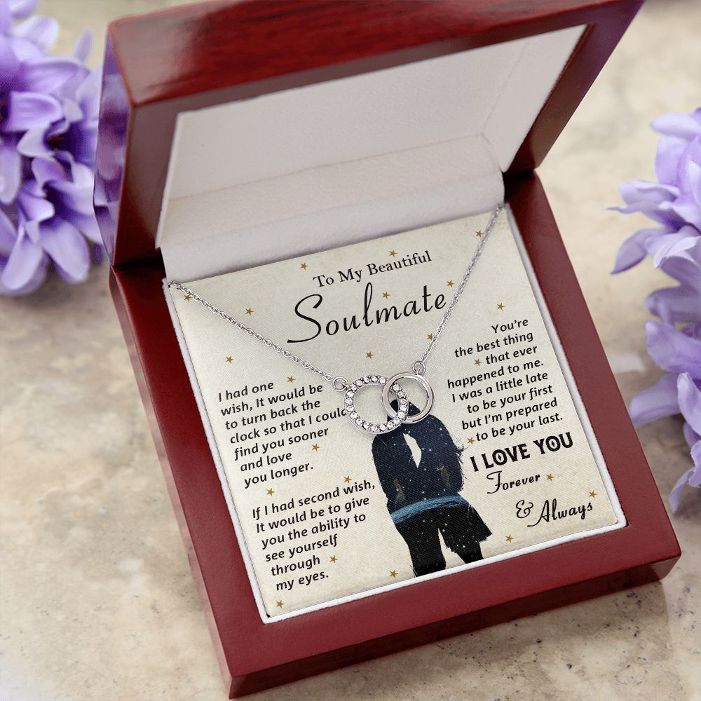 To My Beautiful Soulmate, You're The Best Thing That Ever Happened To Me - Perfect Pair Necklace - Gift for Her
