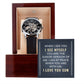 Son, I Am At Peace When You Are With Me - Men's Openwork Watch - Gift for Son