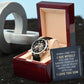 Son, I Am At Peace When You Are With Me - Men's Openwork Watch - Gift for Son