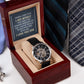 Son, I Am At Peace When You Are With Me - Men's Openwork Watch - Gift for Son