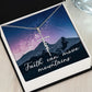 Faith Can Move Mountains -  Faith Cross Necklace - Gift for Him - Gift for Her
