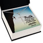 Faith Does Not Make Things Easy, It Makes Them Possible - Faith Cross Necklace - Gift for Him - Gift for Her
