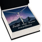 Faith Can Move Mountains -  Faith Cross Necklace - Gift for Him - Gift for Her