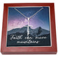 Faith Can Move Mountains -  Faith Cross Necklace - Gift for Him - Gift for Her