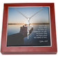 And If We Know That He Hears Us - Whatever We Ask - We Know That We Have What We Asked Of Him - Faith Cross Necklace with Message Card - Gift for Her - Gift for Him