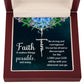 Faith It Makes Things Possible, Not Easy - Faith Cross Necklace - Gift for Him - Gift for Her