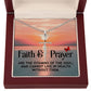 Faith & Prayer are The Vitamins of The Soul - Faith Cross Necklace - Gift for Him - Gift for Her