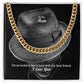 To My Man, I'm So Lucky To Be In Love With My Best Friend - Cuban Link Chain Necklace - Gift for Him