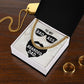 To My Bad Ass Bearded Dad - Cuban Link Chain Necklace - Gift for Dad