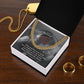 To My Boyfriend, Happy Valentine's Day Honey - Cuban Link Chain Necklace - Gift for Boyfriend