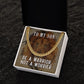 To My Son, Be A Warrior Not A Worrier - Cuban Link Chain - Gift for Son
