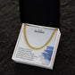 To My Husband, Thank You, My Love - Cuban Link Chain Necklace - Gift for Husband