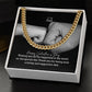 To My Dad, Happy Valentine's Day - Wishing You All The Happiness In The World On This Special Day - Cuban Link Chain Necklace - Gift for Dad