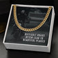 Dad, Difficult Roads Often Lead To Beautiful Places - Cuban Link Chain Necklace - Gift for Dad