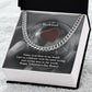 To My Boyfriend, Happy Valentine's Day Honey - Cuban Link Chain Necklace - Gift for Boyfriend