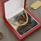 To My Soulmate, My Love For You Is Deeper Than The Ocean & Wider Than The Sky - Cuban Link Chain Necklace - Gift for Him