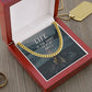 Grandpa, Life Is Too Short To Play Small - Cuban Link Chain Necklace - Gift for Grandpa
