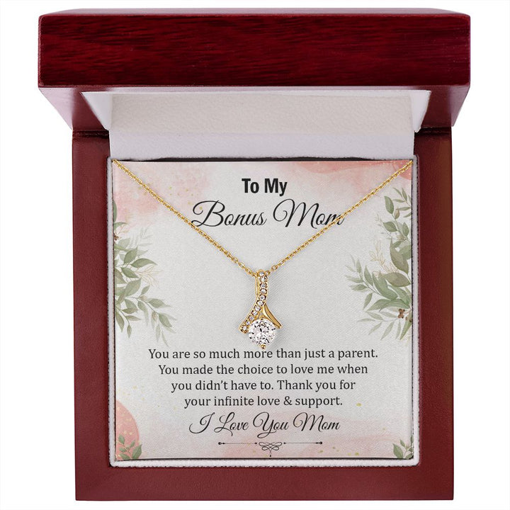 To My Bonus Mom, Thank You for Your Infinite Love &amp; Support Alluring Beauty Necklace – Gift for Mom