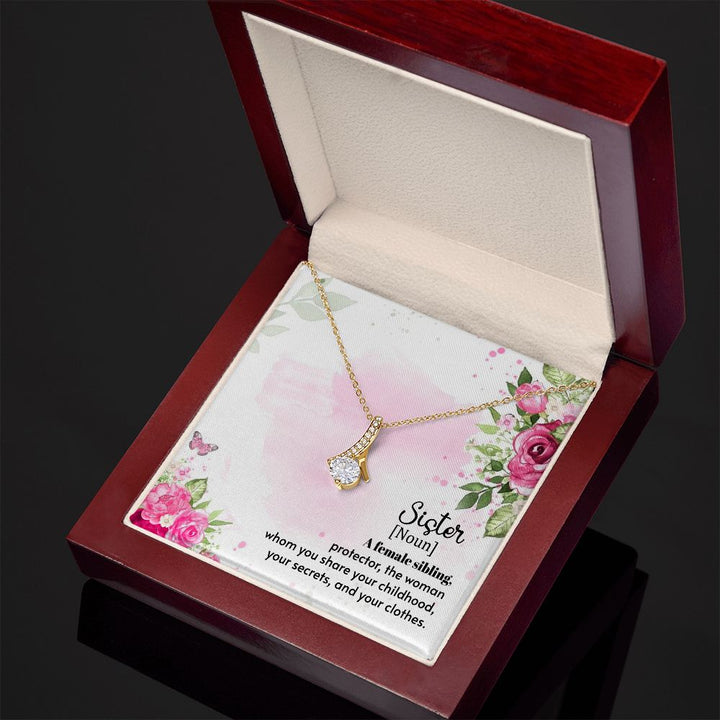 Sister, A Female Sibling - Alluring Beauty Necklace – Gift for Sister